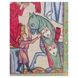 Framed Early Antique Illustration from the Codex Manesse