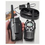Working Pair of Midland GXT Walkie Talkie Radios w/Charging Stand / Car Charger & Manual