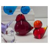 Great Group of Mid Century Glass Birds - Konst Urshult - Sweden