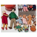 Estate Lot of Small Vintage Dolls etc