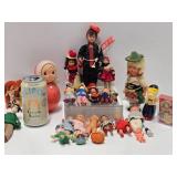 Estate Lot of Small Vintage Dolls etc