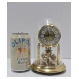 Vintage German Brass Anniversary Glass Dome Anniversary Clock
