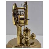 Vintage German Brass Anniversary Glass Dome Anniversary Clock