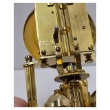 Vintage German Brass Anniversary Glass Dome Anniversary Clock