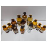 Collection of Antique Glass Apothecary Bottles