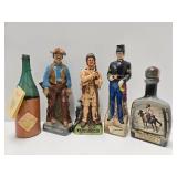 Group of Vintage Whiskey / Liquor Decanters