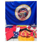 Large Group of Assorted Vintage etc Flags Incl. Minnesota, USA & other Countries