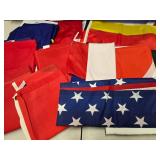 Large Group of Assorted Vintage etc Flags Incl. Minnesota, USA & other Countries
