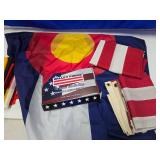 Large Group of Assorted Vintage etc Flags Incl. Minnesota, USA & other Countries