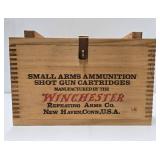 WINCHESTER Dovetailed Wood Advertising Crate w/Hinged Lid