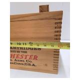 WINCHESTER Dovetailed Wood Advertising Crate w/Hinged Lid