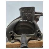 Antique Cast Iron Corn Sheller w/ Crate