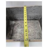 Antique Cast Iron Corn Sheller w/ Crate