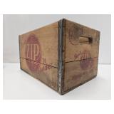 2 Vintage Wooden Advertising Soda Crates - Coca Cola & ZIP