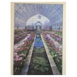 Framed Art Print of Conservatory Floral Garden Scene with TruGuard UV Glass