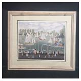 Framed Print - Nautical Scene "Regates de Printemps" by M. Delorian