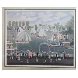 Framed Print - Nautical Scene "Regates de Printemps" by M. Delorian
