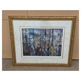 Framed Limited Edition Yoram Raanan Print 7/250 "Prayer" with Gold Decorative Frame