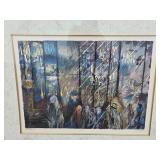 Framed Limited Edition Yoram Raanan Print 7/250 "Prayer" with Gold Decorative Frame