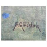 Framed Children in the Park Print - see photo for artist signature