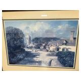 Framed Artwork of Scenic Village, 32" x 42"