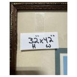 Framed Artwork of Scenic Village, 32" x 42"