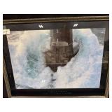 Framed Jean Guichard Artwork - Phare dans La Tempete, La Jument