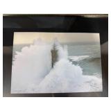 Framed Jean Guichard Artwork - Phare dans La Tempete, La Jument