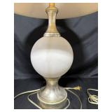 Set of 2 Table Lamps and Classic Metal Base