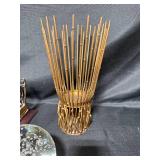 Decorative Collection: Wire Basket, Candle Holder & Glass Orb