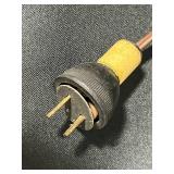 Vintage Wooden and Stone Table Lamp with Unique Shade Design