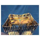 Vintage Wooden and Stone Table Lamp with Unique Shade Design