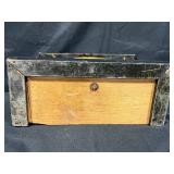 Antique Marble Mantel Clock with Brass Details