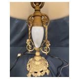 Vintage Table Lamp with Cream Shade