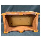 Wooden Footstool with Upholstered Top