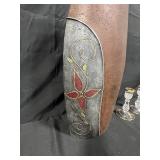 Decorative Tall Vase and Pair of Crystal Candle Holders