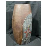 Decorative Tall Vase and Pair of Crystal Candle Holders