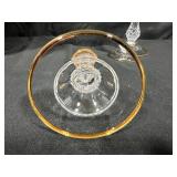 Decorative Tall Vase and Pair of Crystal Candle Holders