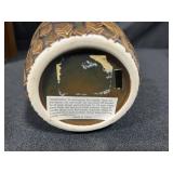 Collection of Decorative Glass and Ceramic Vases with Wooden Bookends