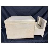 Vintage Plastic Storage Box with Sliding Drawer