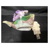 Decorative Home Collection: Glass Bowl, Floral Night Light, Gem Stones & Frames