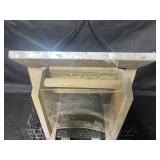 Wooden Bird Feeder with Metal Wire Sides