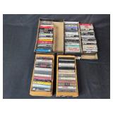 Large Collection of Assorted Music Cassette Tapes