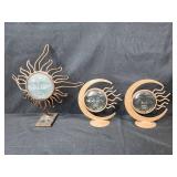 Metal Sun and Moon Wall Art Set