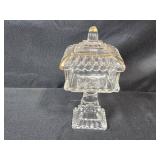 Collection of Elegant Crystal Glassware and Candy Dish