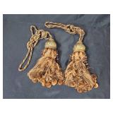 Collection of Home Decor: Picture Frame, Tassels, Ceramic and Resin Figures