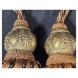 Collection of Home Decor: Picture Frame, Tassels, Ceramic and Resin Figures