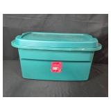 Set of 2 Sterilite Plastic Storage Totes, Blue and Teal