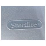 Set of 2 Sterilite Plastic Storage Totes, Blue and Teal