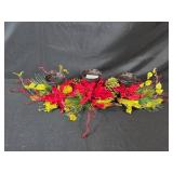 Christmas Centerpiece Floral Arrangement with Metal Stand and Artificial Plant